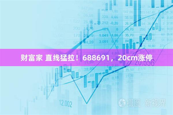 财富家 直线猛拉!688691,20cm涨停